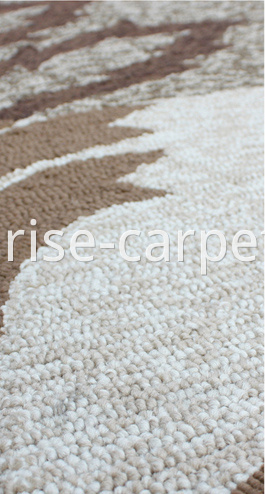 Hand Hooked Carpet Beige